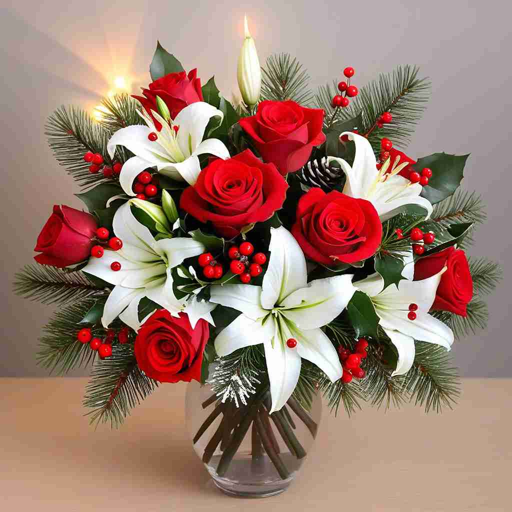 Christmas bouquet in London UK