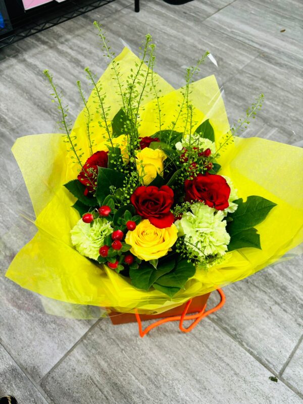 Personalised Anniversary Flower Bouquet with Mixed Flowers