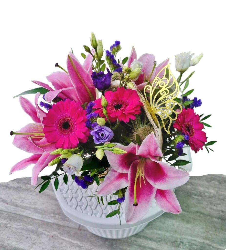 Eco-friendly flower bouquet packaging for baby showers